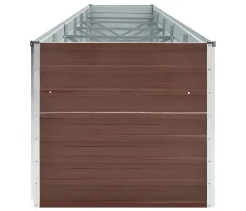 Augstā Puķu Kaste, Cinkots Tērauds, 480X80X77 Cm, Brūna Vidaxl