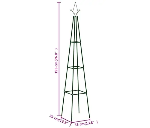 Aia Ronitaimede Tugi, 2 Tk, Tumeroheline, 35X35X195 cm Raud