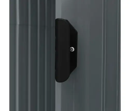 Dārza Šķūnis Ar Plauktu, Pelēks, 205X130X183 Cm, Dzelzs Vidaxl