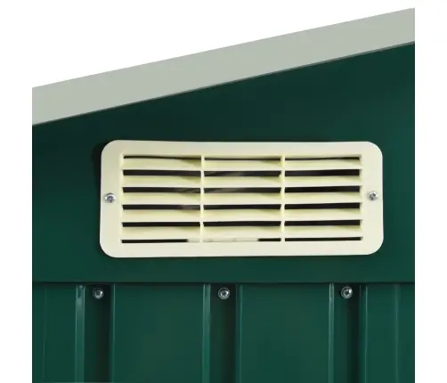 Dārza Šķūnis Ar Plauktu, Zaļš, 205X130X183 Cm, Dzelzs Vidaxl