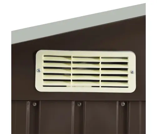 Dārza Šķūnis Ar Plauktu, Brūns, 205X130X183 Cm, Dzelzs Vidaxl