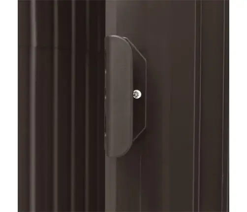 Dārza Šķūnis Ar Plauktu, Brūns, 205X130X183 Cm, Dzelzs Vidaxl