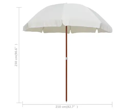 Saulessargs Ar Tērauda Kātu, 240 Cm, Smilškrāsā Vidaxl