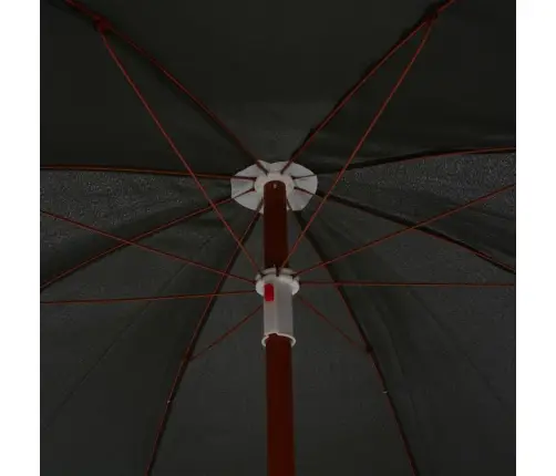 Sodo Skėtis Nuo Saulės Su Plieniniu Stulpu, Antracito, 180Cm