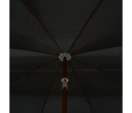 Dārza Saulessargs Ar Tērauda Kātu, 300 Cm, Antracītpelēks Vidaxl