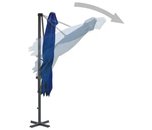 Konsooldisainiga Päikesevari, Alumiinium, 250X250 Cm Sinine