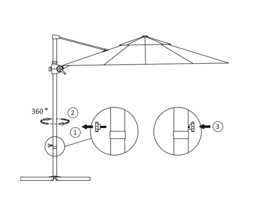 Dārza Saulessargs Ar Tērauda Kātu, 300 Cm, Debeszils Vidaxl