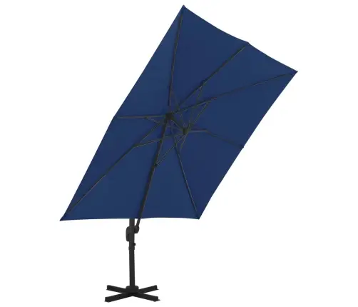 Konsooldisainiga Päikesevari Alumiiniumpostiga 3X3 Taevasinine