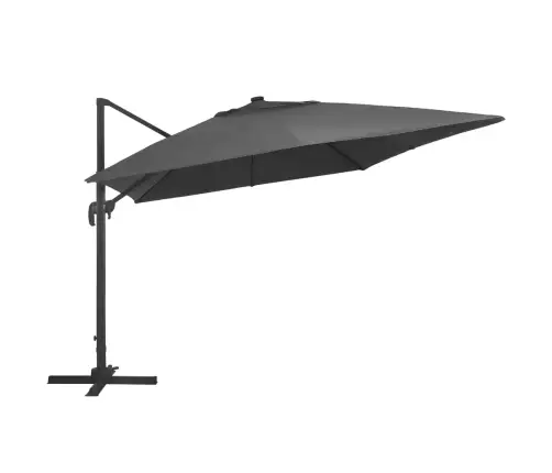 Päikesevari Led-Tuledega, Alumiiniumpost, 400X300 Cm Antratsiit