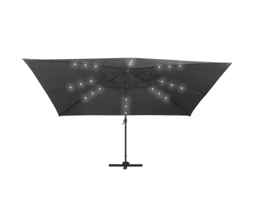 Päikesevari Led-Tuledega, Alumiiniumpost, 400X300 Cm Antratsiit