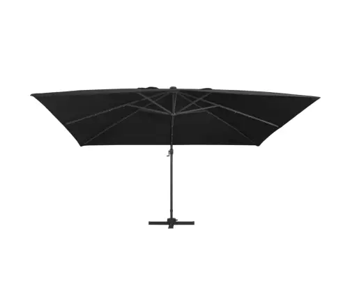 Saulessargs Ar Led Un Alumīnija Kātu, 400X300 Cm, Melns Vidaxl