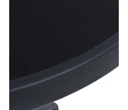 Dārza Galds, Melns, 80 Cm, Tērauds Un Stikls Vidaxl