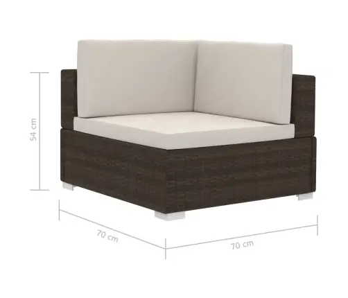 Sektsioonilised Nurgaistmed, 2 Tk, Patjadega, Polürotang, Pruun