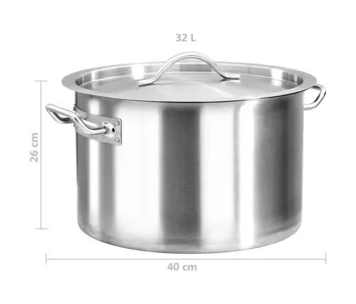 Maisto Ruošimo Puodas, 40X26cm Nerūdijantis Plienas, 32L
