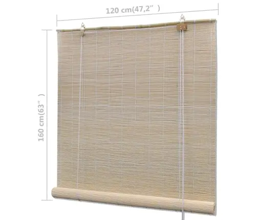 Ruļļu Žalūzijas, 4 Gab., Dabisks Bambuss, 120X160 Cm Vidaxl Ruļļu Žalūzijas, 4 Gab., Dabisks Bambuss, 120X160 Cm Vidaxl