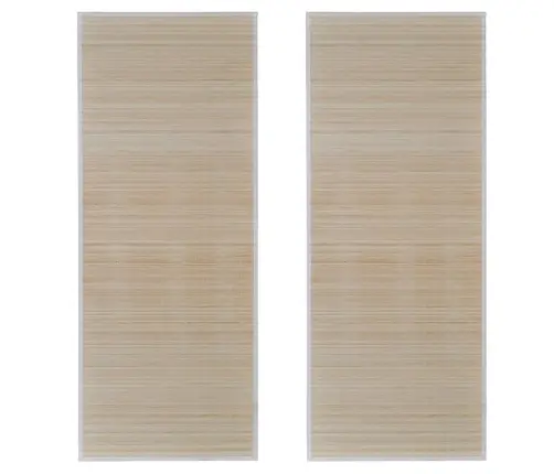 Dabiska Bambusa Paklāji, 2 Gab., Taisnstūra, 120X180 Cm Vidaxl