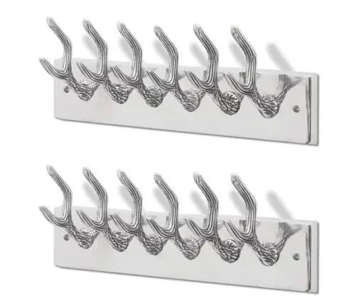 Drēbju Pakaramie, 2 Gab., Alumīnijs, Sudraba Krāsā Vidaxl