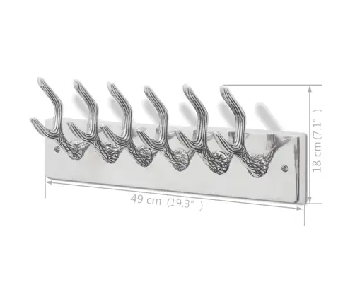 Drēbju Pakaramie, 2 Gab., Alumīnijs, Sudraba Krāsā Vidaxl