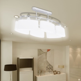 Griestu Lampa Ar Elipsoidāliem Stikla Abažūriem, 2 Gab., E14 Vidaxl