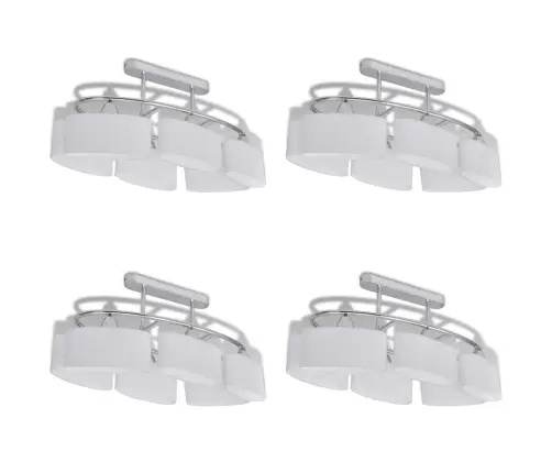 Ellipsikujuline Laelamp Klaasist Kuplitega 4 Tk, E14