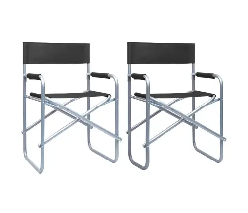 Režisora Krēsli, 2 Gab., Tārauds, Melni Vidaxl