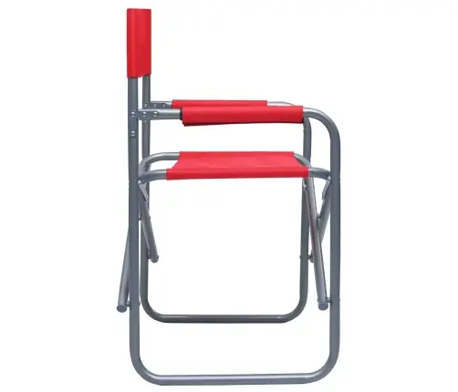 Režisieriaus Kėdės, 2Vnt., Raudonos Spalvos, Plienas