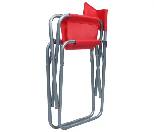 Režisieriaus Kėdės, 2Vnt., Raudonos Spalvos, Plienas