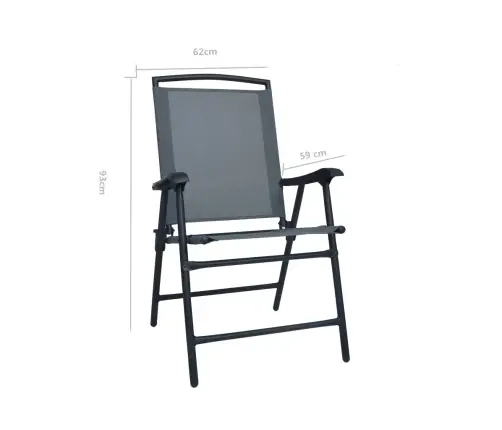 Kokkupandavad Aiatoolid 2 Tk, Textilene, Hall