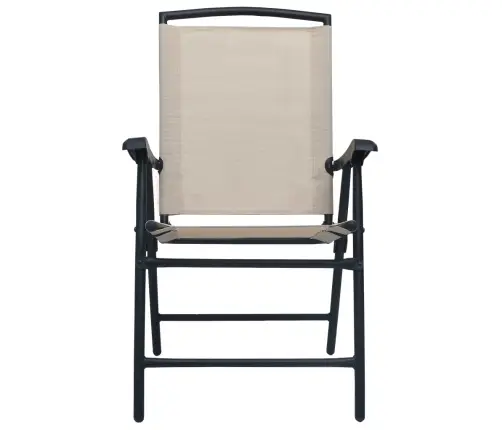 Sulankstomos Sodo Kėdės, 2Vnt., Kreminės Spalvos, Tekstilenas