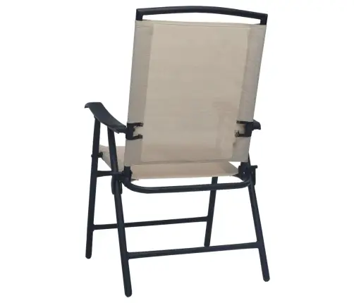 Sulankstomos Sodo Kėdės, 2Vnt., Kreminės Spalvos, Tekstilenas