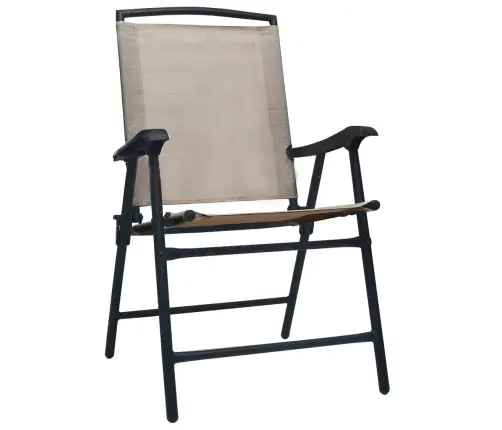 Sulankstomos Sodo Kėdės, 2Vnt., Taupe Spalvos, Tekstilenas