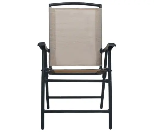 Sulankstomos Sodo Kėdės, 2Vnt., Taupe Spalvos, Tekstilenas