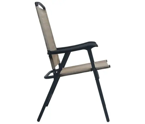 Sulankstomos Sodo Kėdės, 2Vnt., Taupe Spalvos, Tekstilenas