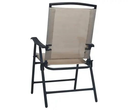 Sulankstomos Sodo Kėdės, 2Vnt., Taupe Spalvos, Tekstilenas