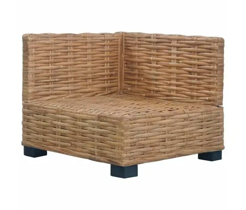 Stūra Dīvāns Ar Matračiem, Dabīga Rotangpalma Vidaxl