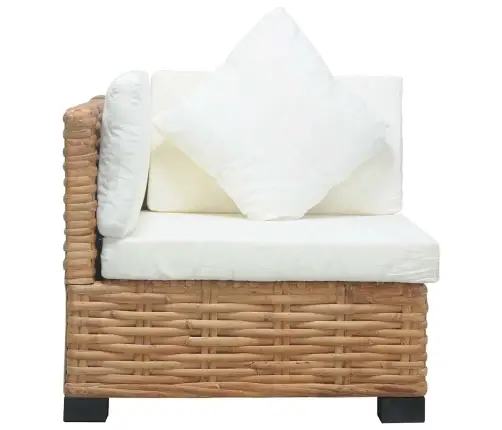 Stūra Dīvāns Ar Matračiem, Dabīga Rotangpalma Vidaxl