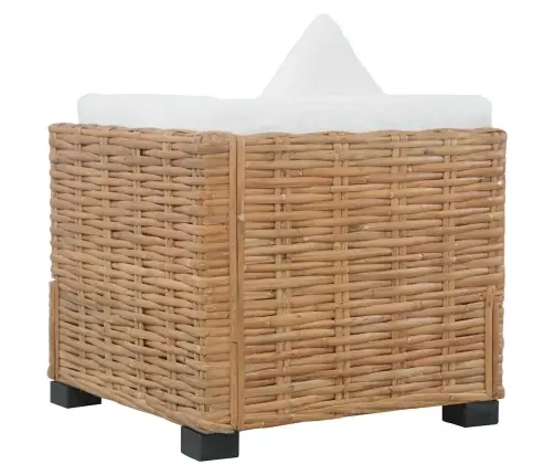 Stūra Dīvāns Ar Matračiem, Dabīga Rotangpalma Vidaxl