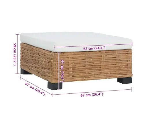 Jalapink Istmepadjaga, Naturaalne Rotang