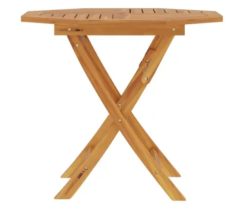 Saliekams Dārza Galds, 85X85X76 Cm, Masīvs Tīkkoks Vidaxl