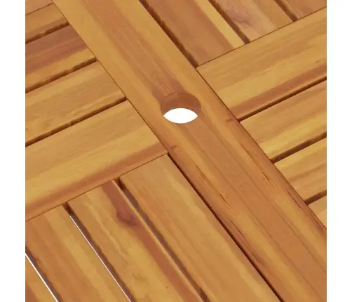 Saliekams Dārza Galds, 85X85X76 Cm, Masīvs Tīkkoks Vidaxl