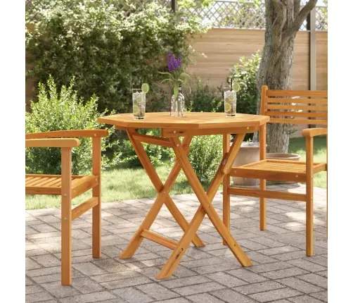 Saliekams Dārza Galds, 85X85X76 Cm, Masīvs Tīkkoks Vidaxl