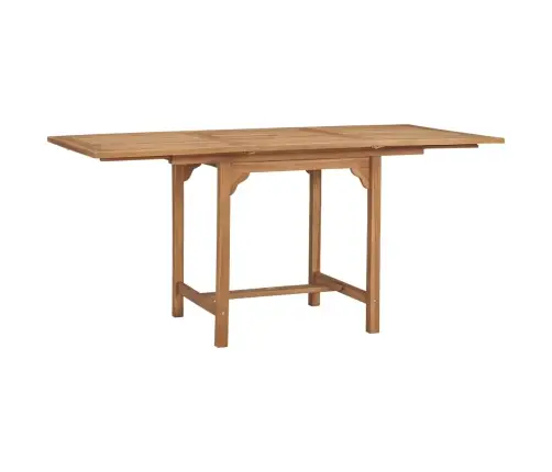 Izvelkams Dārza Galds, (110-160)X80X75 Cm, Masīvs Tīkkoks Vidaxl