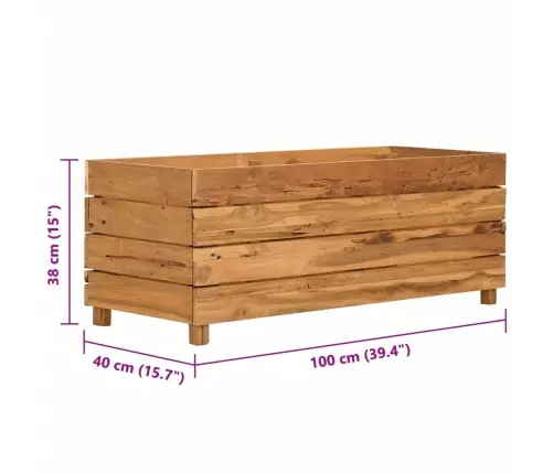 Aukštas Lovelis, 100X40X38cm Perdirbtas Tikmedis Ir Plienas