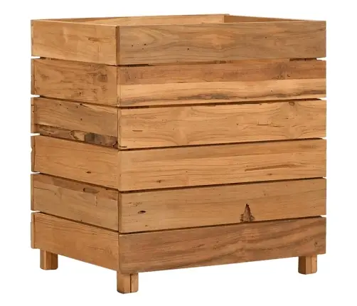 Augstā Puķu Kaste, 50X40X55 Cm, Pārstrādāts Tīkkoks Un Tērauds Vidaxl