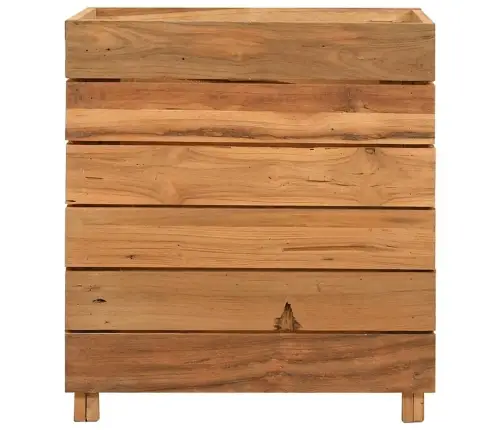 Augstā Puķu Kaste, 50X40X55 Cm, Pārstrādāts Tīkkoks Un Tērauds Vidaxl