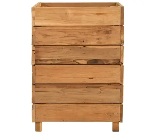 Augstā Puķu Kaste, 50X40X55 Cm, Pārstrādāts Tīkkoks Un Tērauds Vidaxl