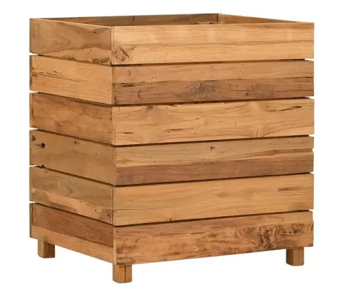 Augstā Puķu Kaste, 50X40X55 Cm, Pārstrādāts Tīkkoks Un Tērauds Vidaxl