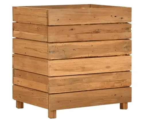 Augstā Puķu Kaste, 50X40X55 Cm, Pārstrādāts Tīkkoks Un Tērauds Vidaxl