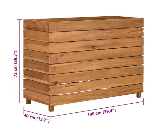 Aukštas Lovelis, 100X40X72cm Perdirbtas Tikmedis Ir Plienas