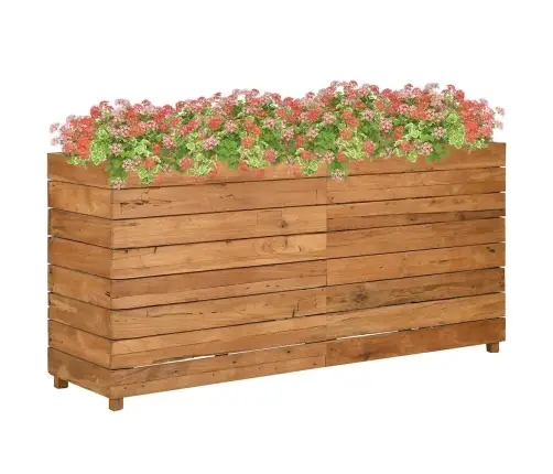 Augstā Puķu Kaste, 150X40X72 Cm, Pārstrādāts Tīkkoks Un Tērauds Vidaxl